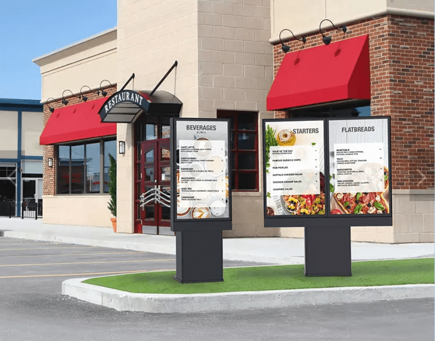 55 Inch Dual Screens Outdoor Self-ordering Touchscreen Kiosk