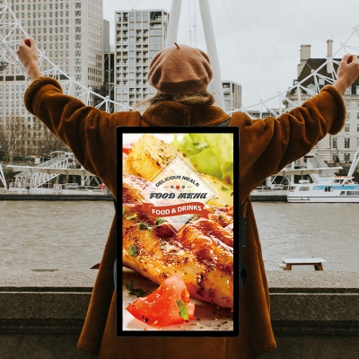 21.5 Inch LCD Backpack Billboard